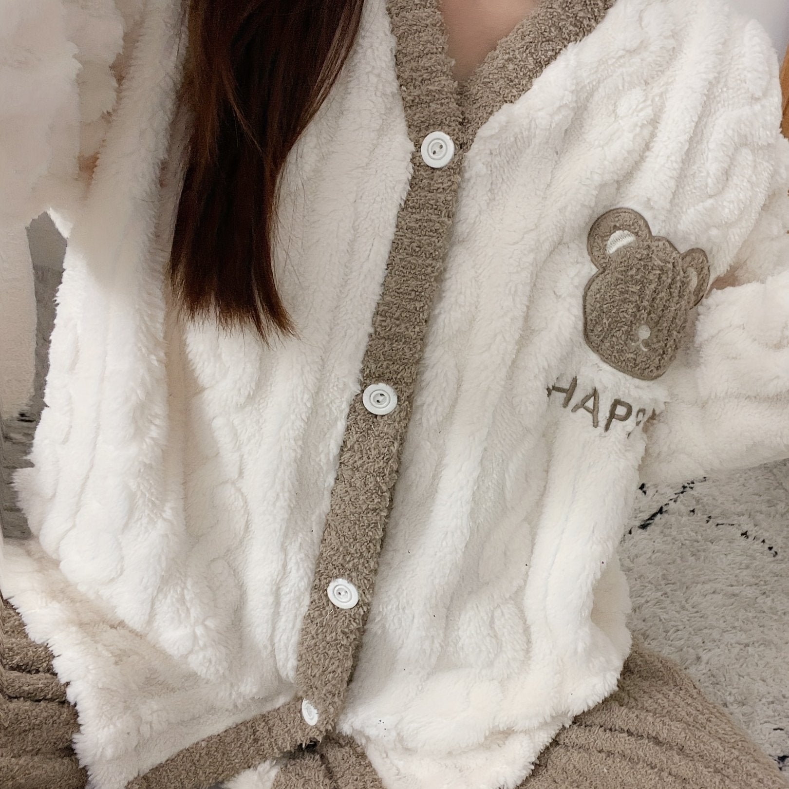 Women's Pajama Set | Plush Velvet | Cozy Winter Comfort | Polyester