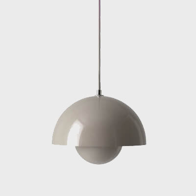 Dome Pendant Light | Nordic-Inspired Semicircle Design | Metal Construction | Adjustable Suspension Cord