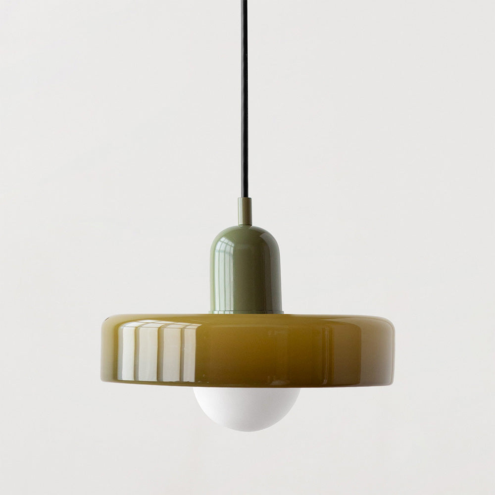 Pendant Lamp | Bauhaus Stained Glass Design | Glass Material | Adjustable Suspension