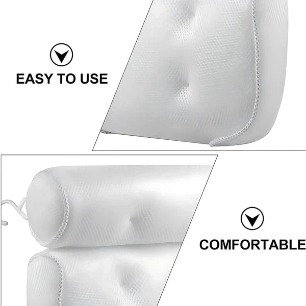 Back Pillow and Headrest Cushion for Relaxing Bath
