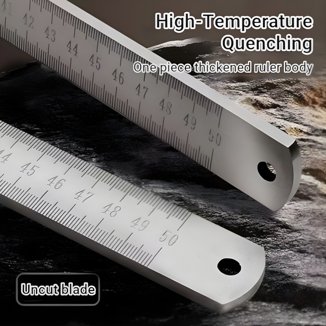 Durable Steel Measuring Ruler – Laser-Engraved Precision Scale