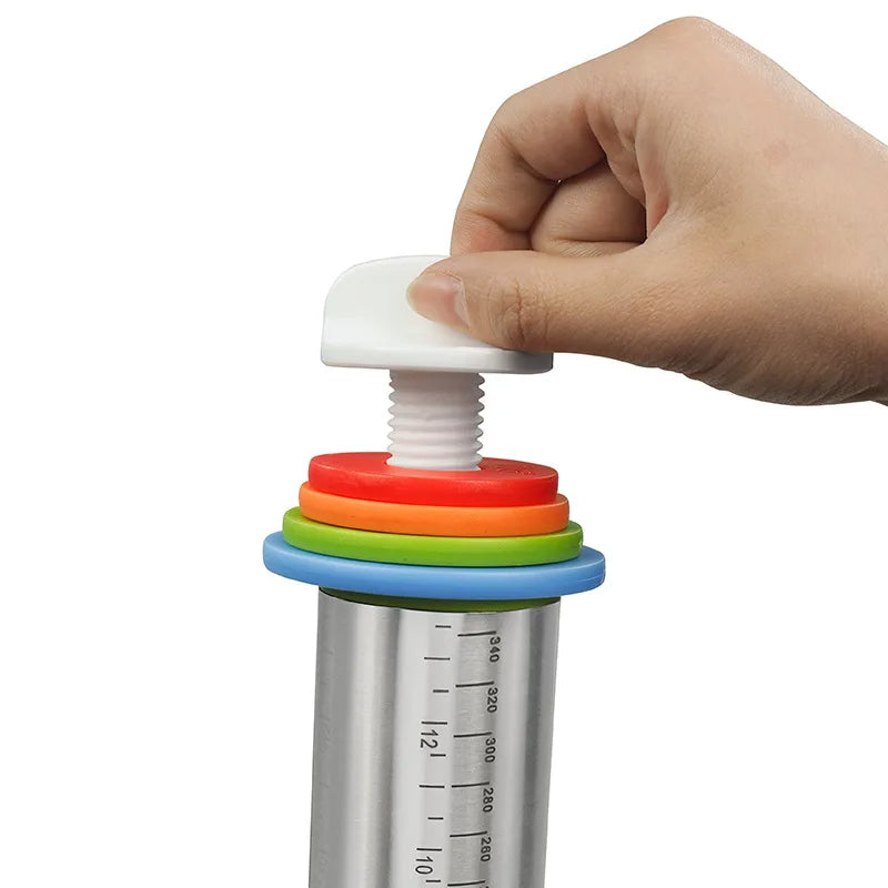 Rolling Pin with Adjustable Thickness Rings