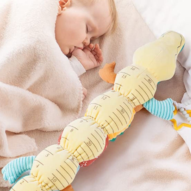 Stuffed Plush Caterpillar Rattle for Babies – Sensory Toy
