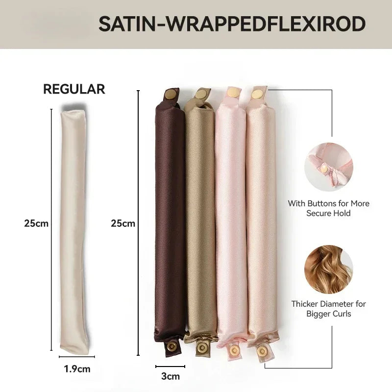 Heatless Hair Curling Headband in Satin Fabric