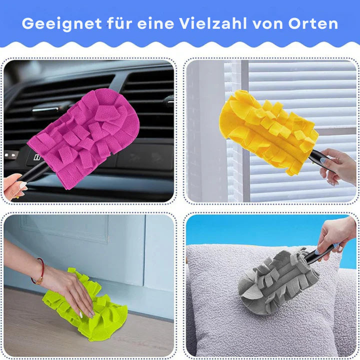 Set of 5 Microfiber Cleaning Pads for Dust, Hair, and Dirt Removal