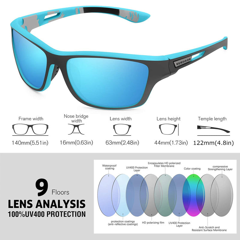 UV400 Protection Sports Sunglasses with Polarized Lenses