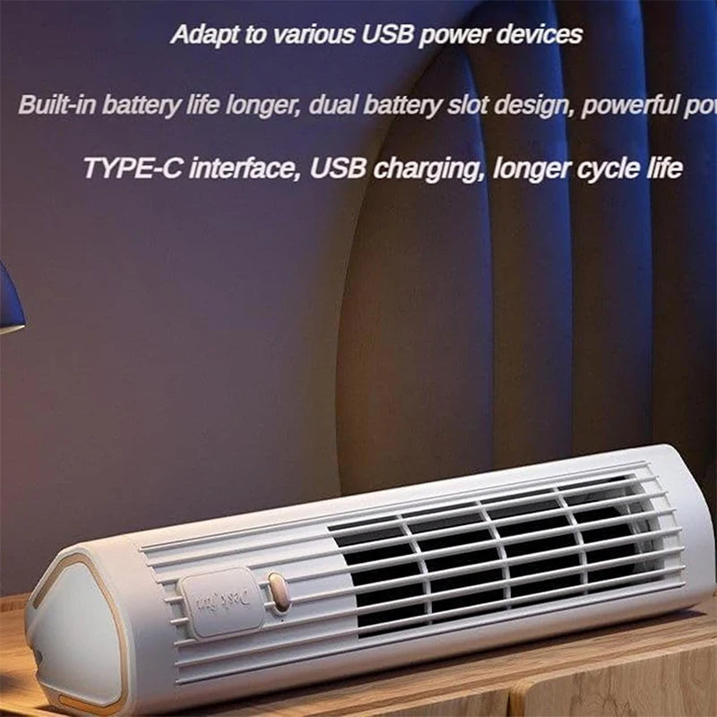 Portable Tower Fan with USB Rechargeable Air Conditioning