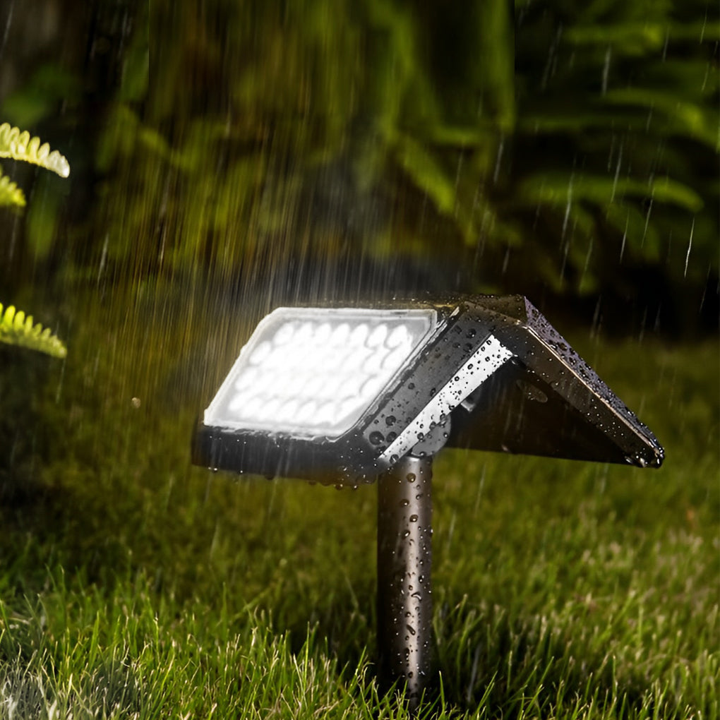 2PCS Taavita Solar Lights Outdoor Waterproof IP65 Black Modern LED Lawn Lamp