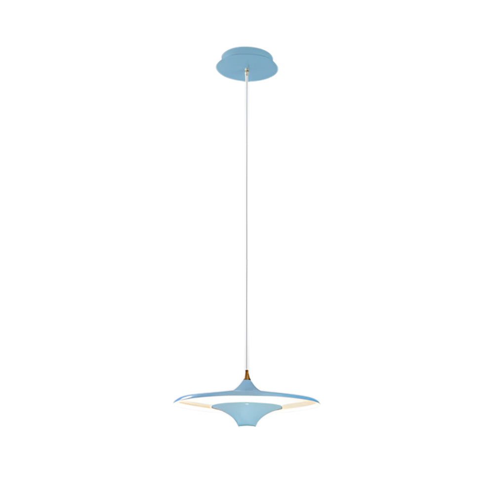 13.8'' LED Metal Hanging UFO Pendant Light 1-Light Round Small Spaceship Lamp for Bar