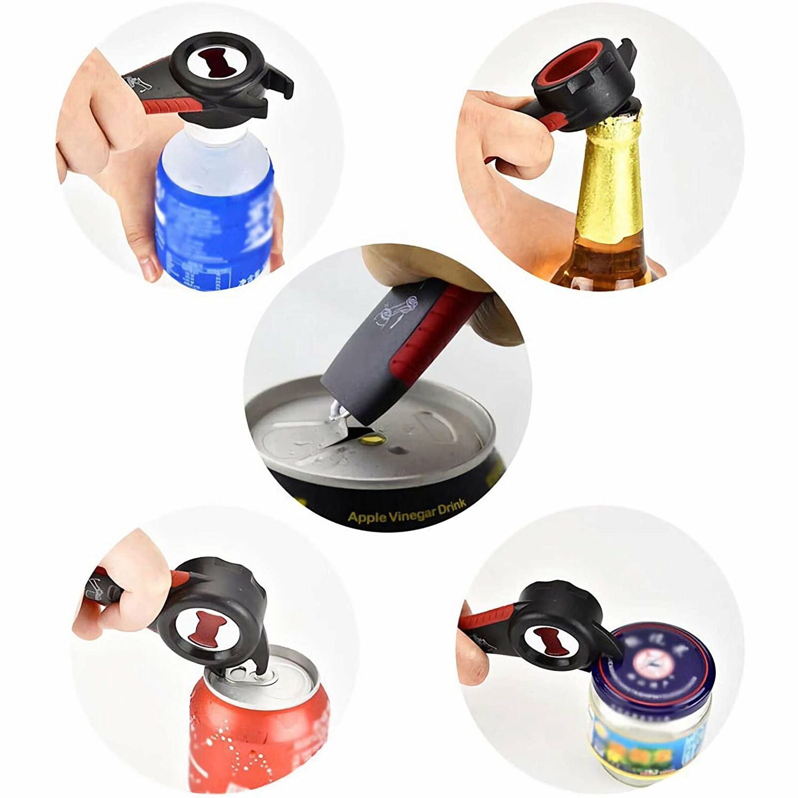 Multi-Function 6-in-1 Tool for Opening Various Containers