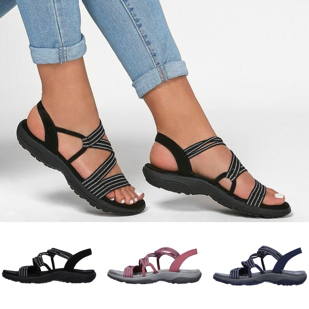 Women’s Orthopedic Strappy Sandals | Soft Padded Straps & Flexible Sole | Comfortable Fit for Leisure