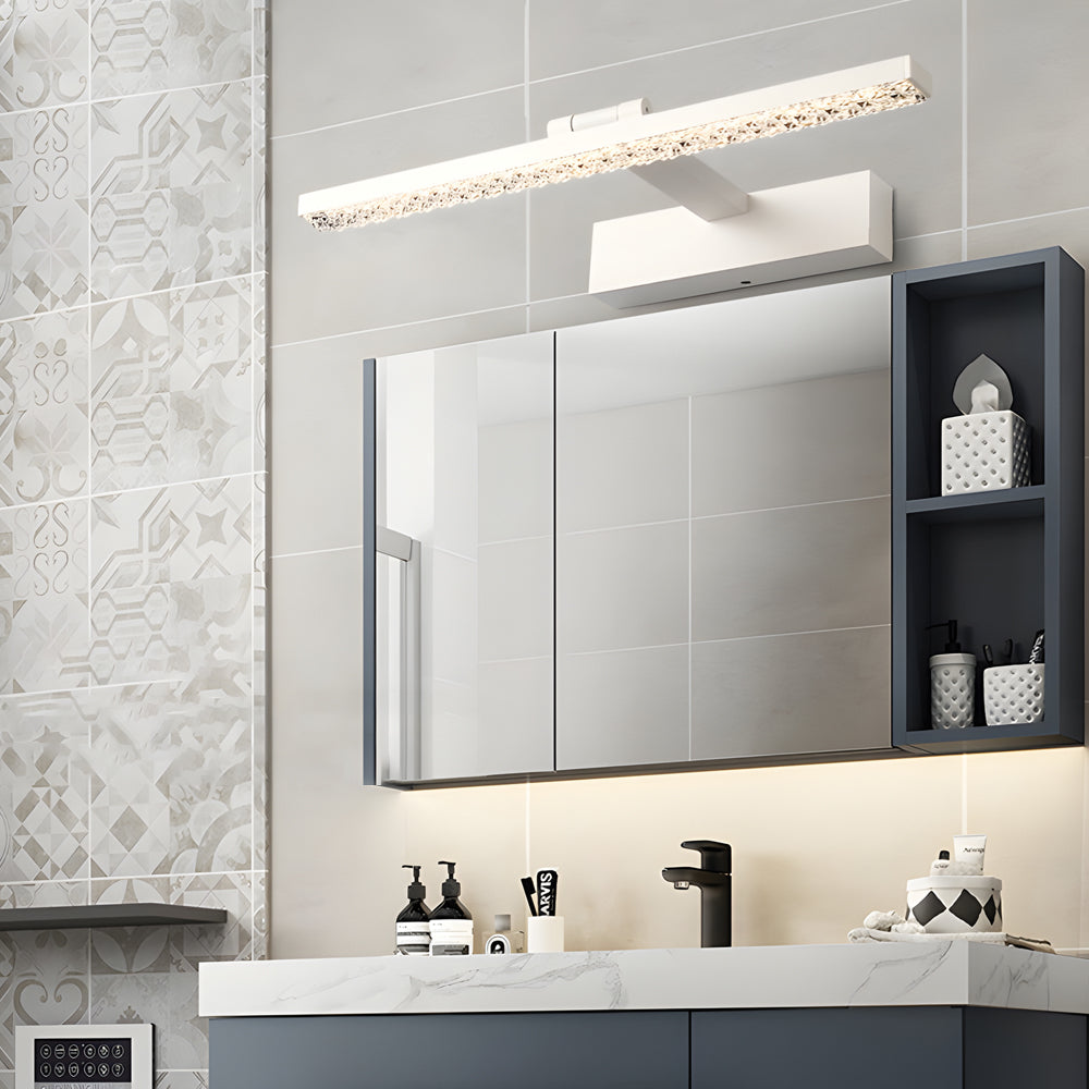 1-Light Adjustable 160° Acrylic Bar LED Vanity Lights with 3 Step Dimming