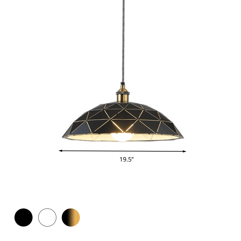 Taavita Light Hanging Lamp Industrial Black Gold / White - Metal - Pendant Light for Living Room, 13 "/16" /19.5 "wide
