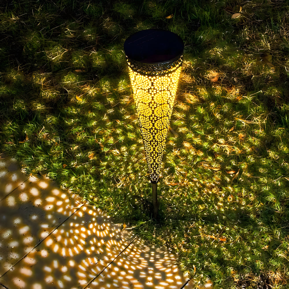 2-Pack Conical Hollow Solar Lights Taavita Stake