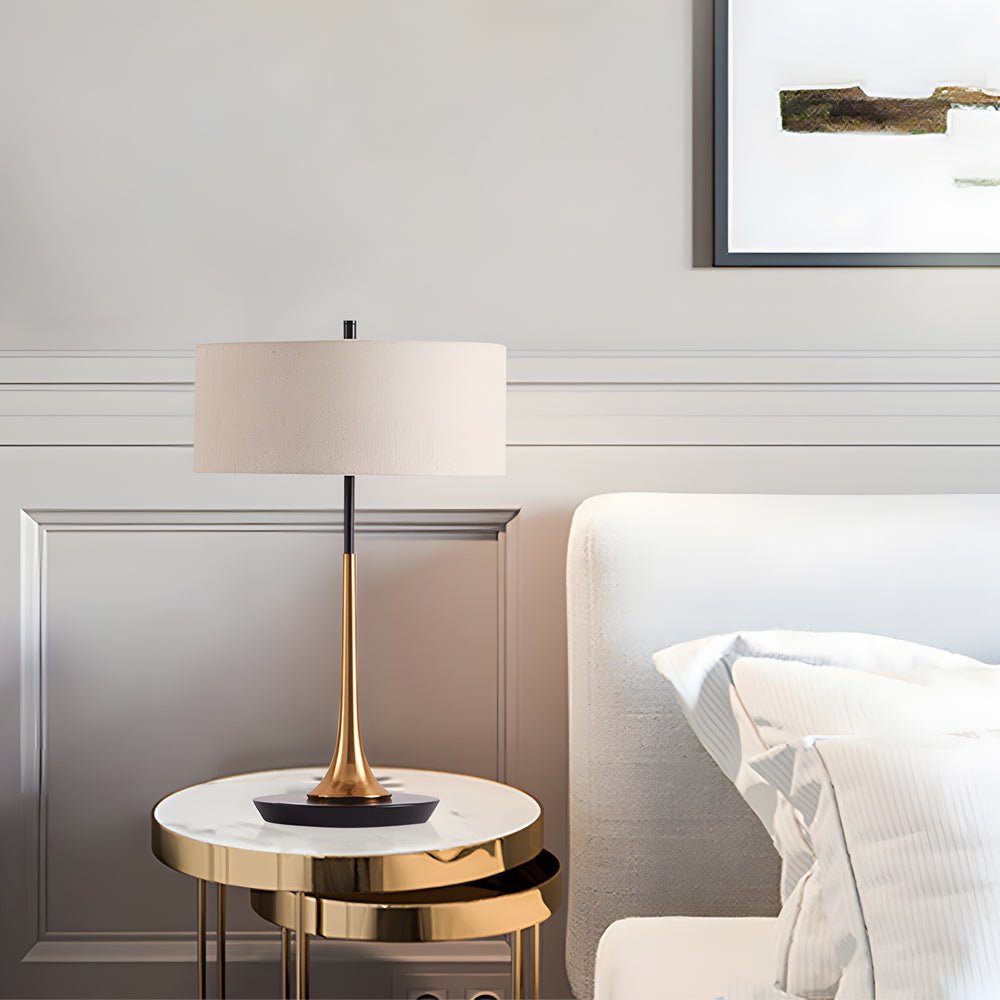 21.7 inch Modern Table Lamp in Brass and Espresso Bronze