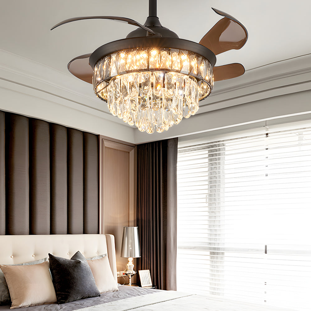 20'' Indoor Taavita Retractable Blades Ceiling Fan with LED Lights