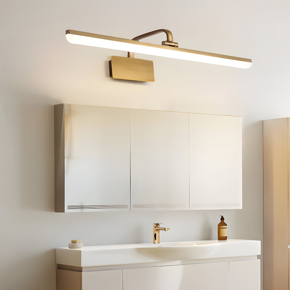 1-Light Adjustable Linear LED Vanity Light with Taavita Finish and Acrylic Shade