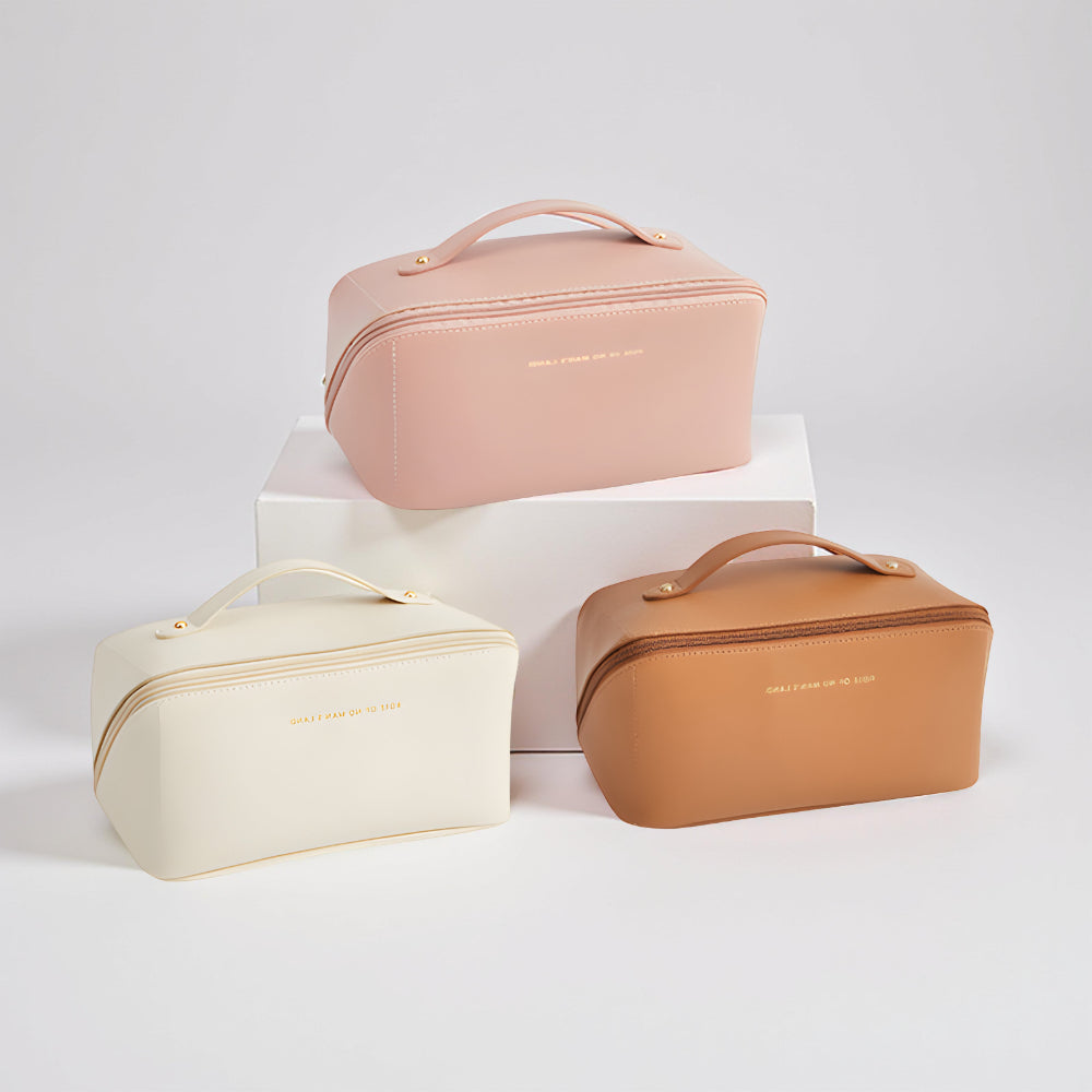 Spacious Travel Cosmetic Organizer with Durable Shell