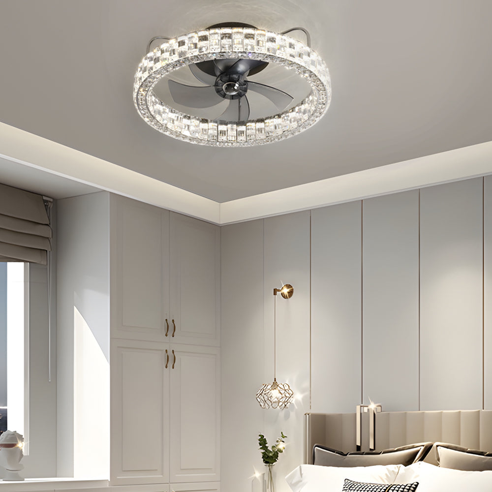23.6-in Taavita LED Lighting Low Profile Semi-Enclosed Ceiling Fan