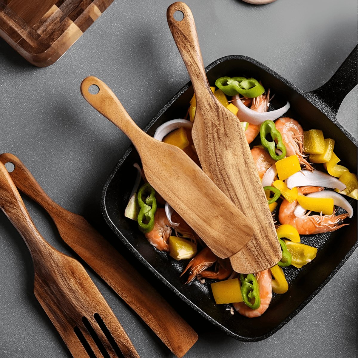 EcoCraft Teak Kitchen Utensil Collection for Every Culinary Task