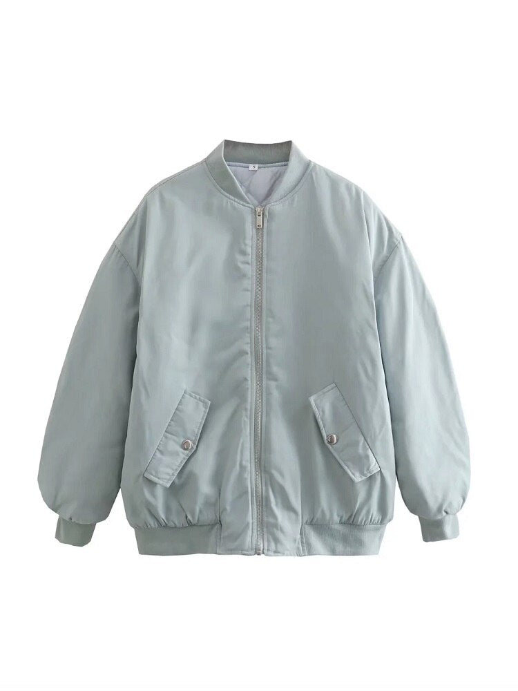 Women’s Oversized Bomber Jacket | Soft Breathable Fabric | Various Colors | Comfortable Warm Fit