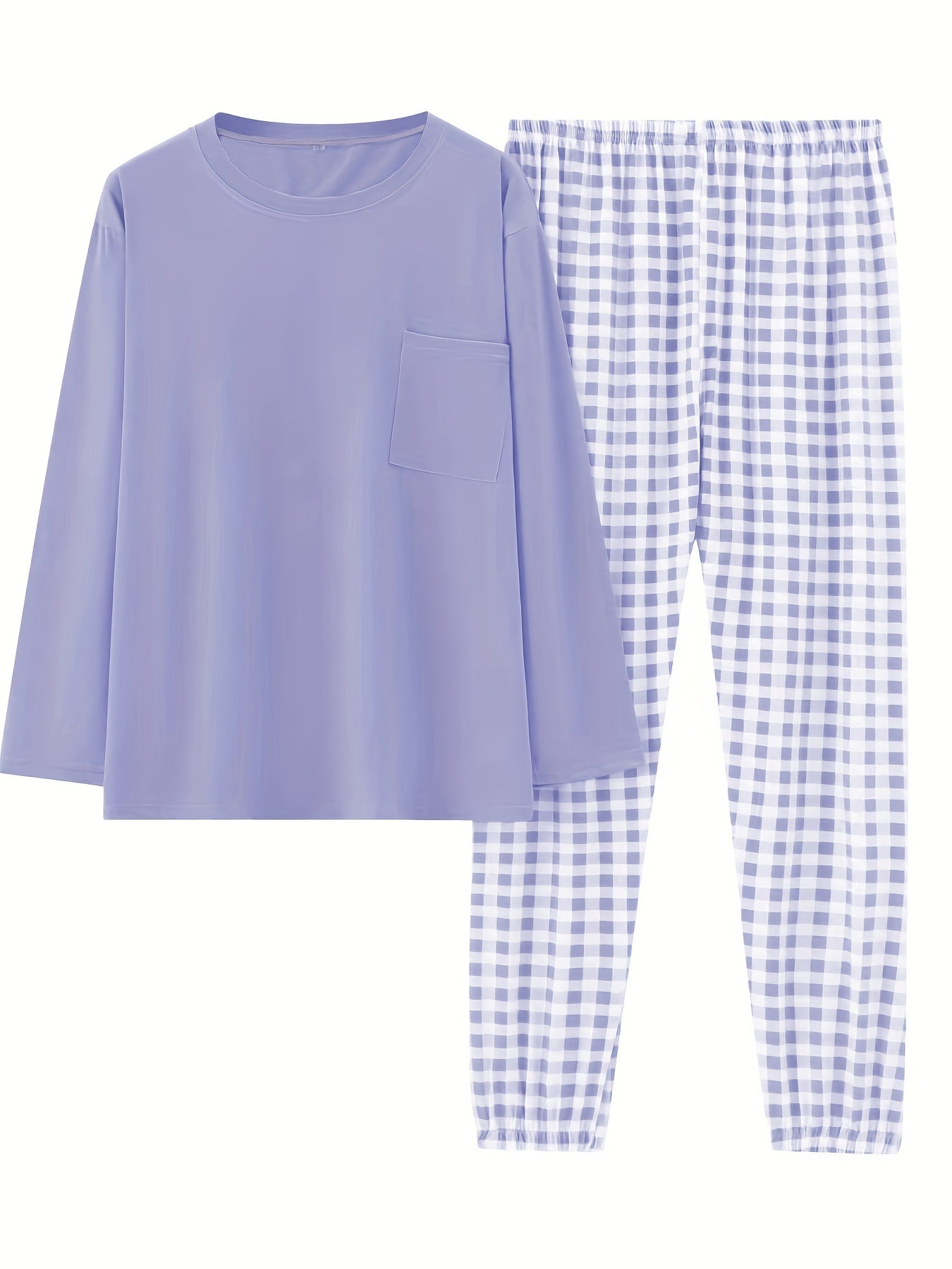 Plus Size Pajama Set | Long Sleeve | Comfortable Stretch Fit | Polyester