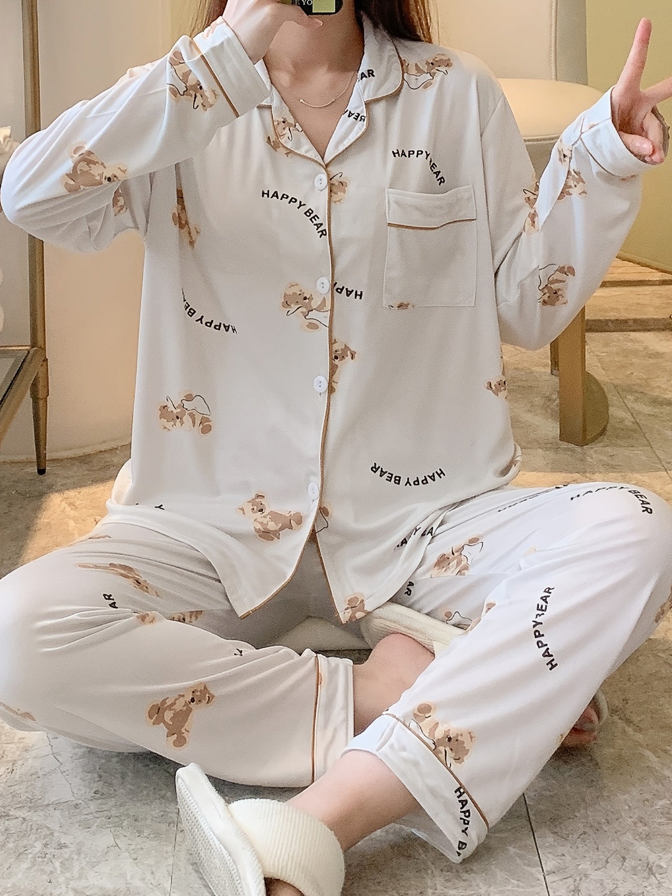 Women’s Pajama Set | Cartoon Print | Ultra Soft Comfort | Polyester