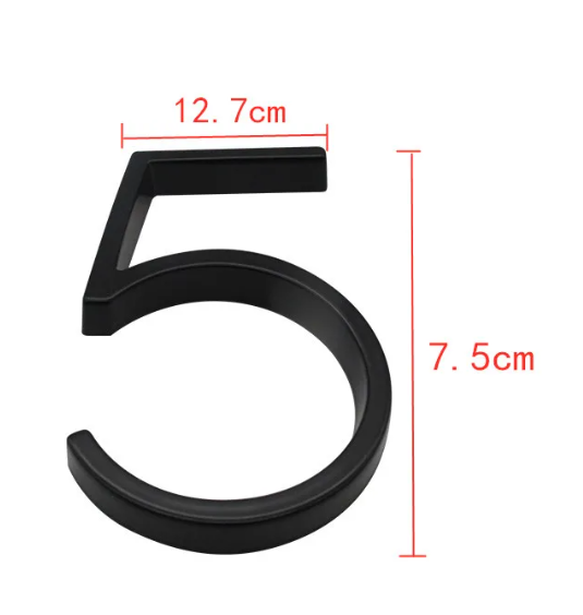Meraki Address Numbers — Sleek Black Zinc Alloy House Numbers