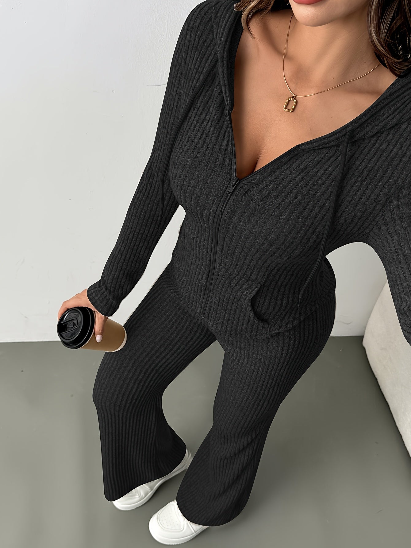 Women's Lounge Set | Long Sleeve | All-Season Comfort | Polyester