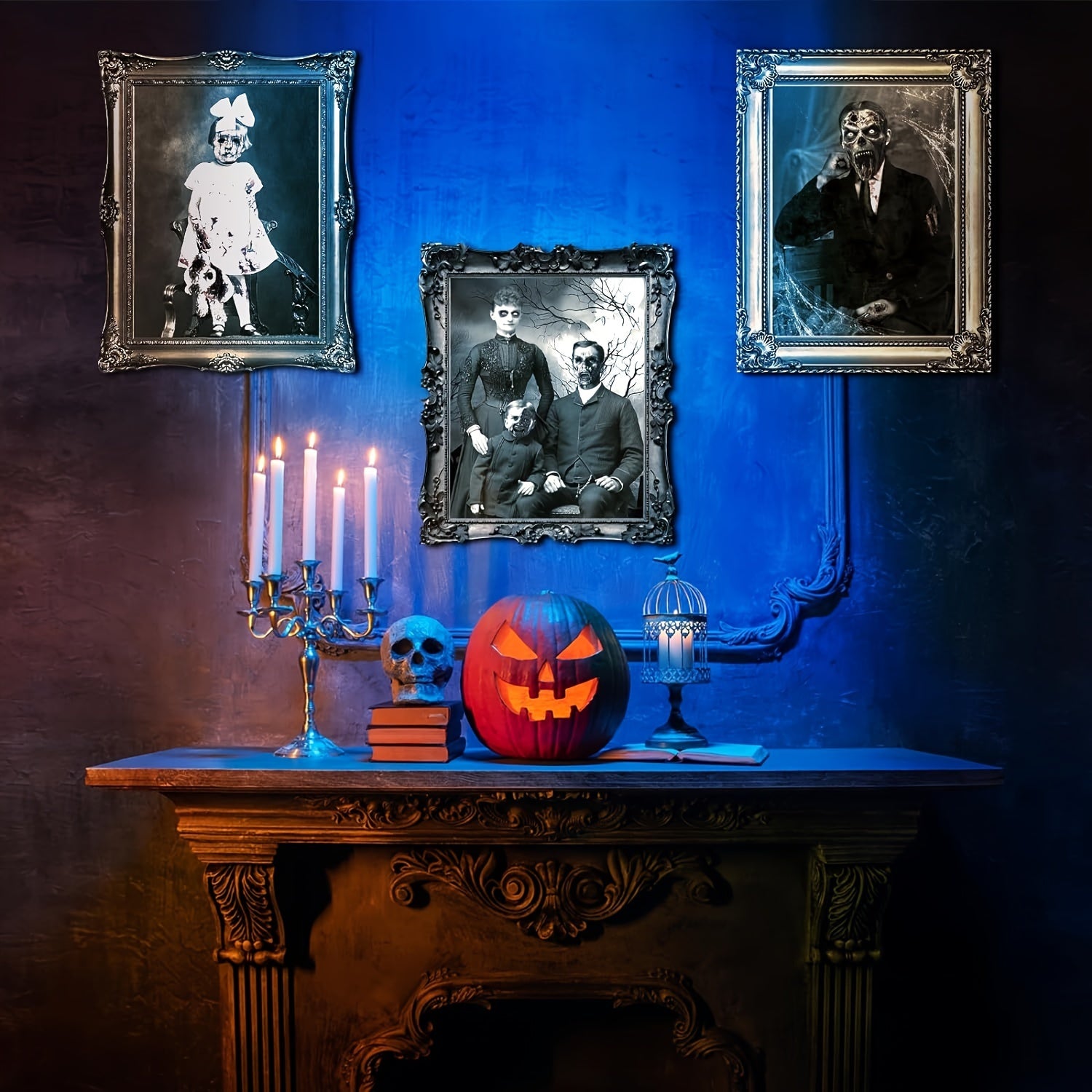 3D Moving Halloween Portraits for Haunted Walls and Doors
