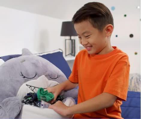 SnuggleBuddy Travel Sleeping Bag with Plush Companion
