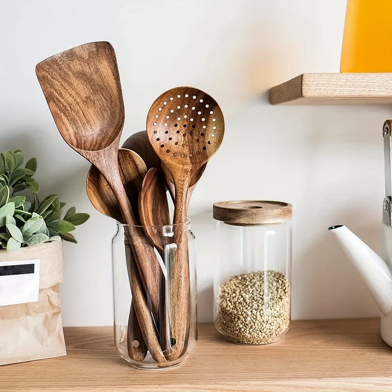 5-Piece Sustainable Wooden Cooking Utensil Collection