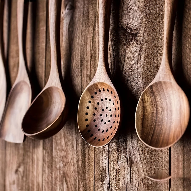 5-Piece Sustainable Wooden Cooking Utensil Collection