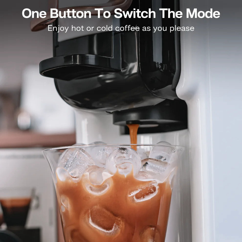 Compact 5-in-1 Coffee Maker – 20-Bar Pressure, Hot & Cold Brew, Nespresso & K-Cup Compatible