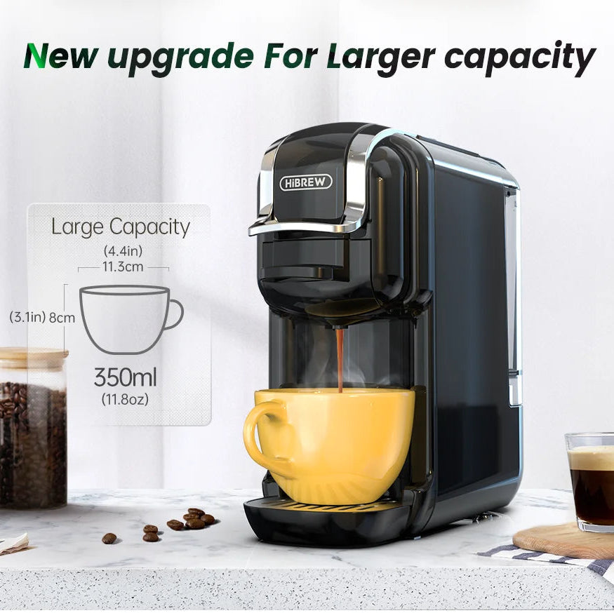 Compact 5-in-1 Coffee Maker – 20-Bar Pressure, Hot & Cold Brew, Nespresso & K-Cup Compatible