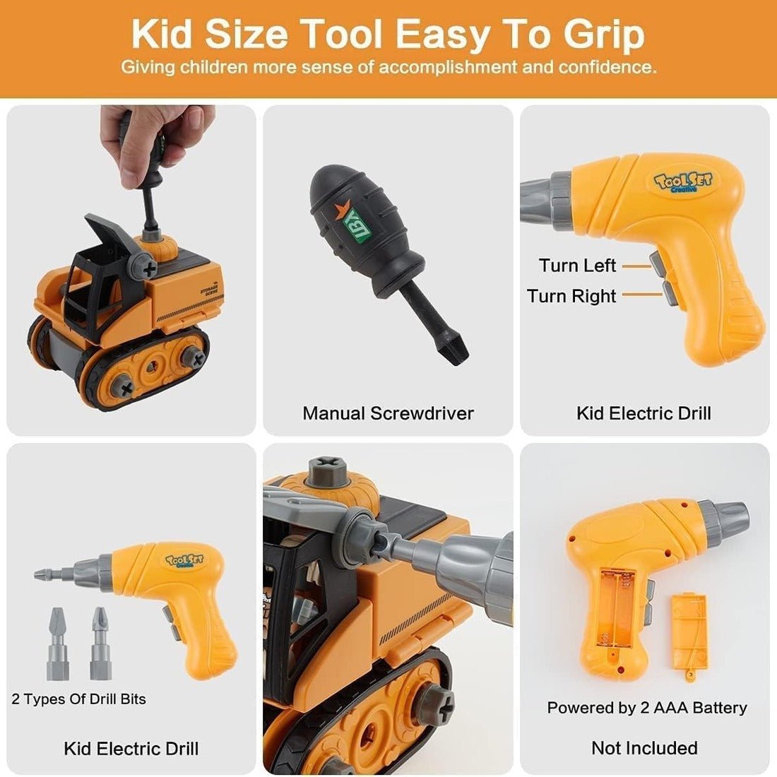 BuildMaster Kids Construction Kit with Electric Screwdriver