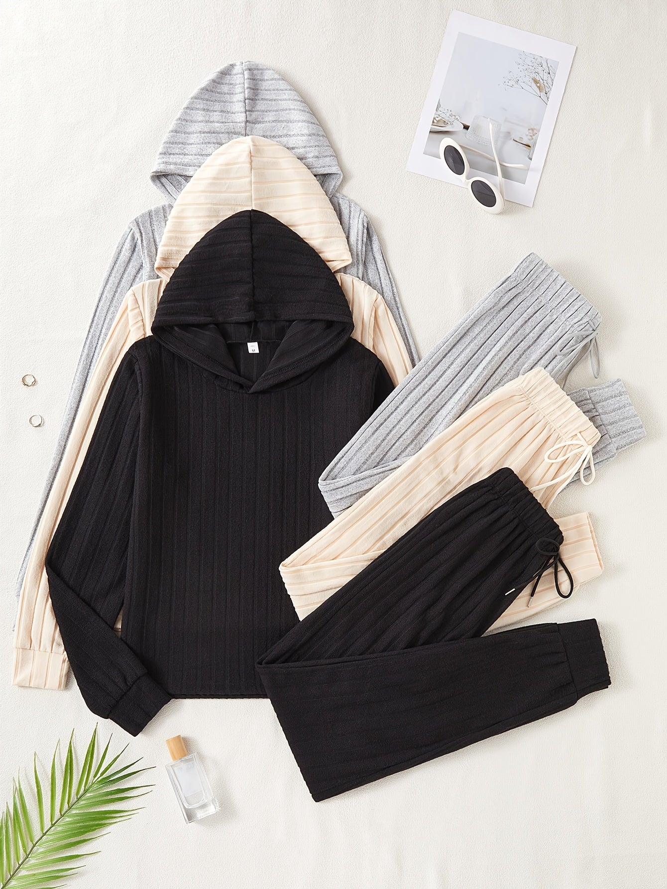 Women's Sportswear Set | Stretchy Ribbed | All-Day Comfort | Polyester