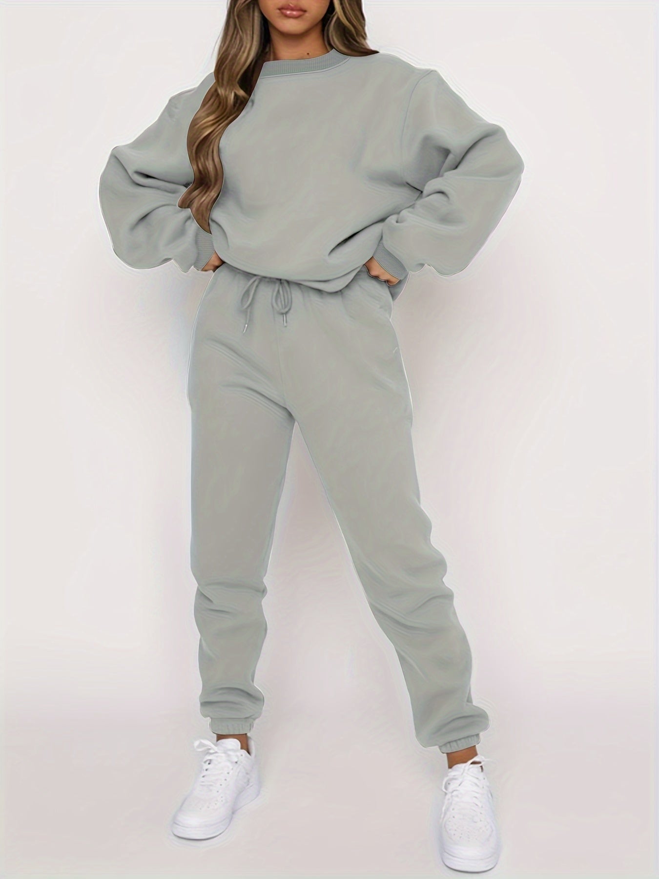 Women's Lounge Set | Drawstring Joggers | Soft Breathable Comfort | Polyester Blend
