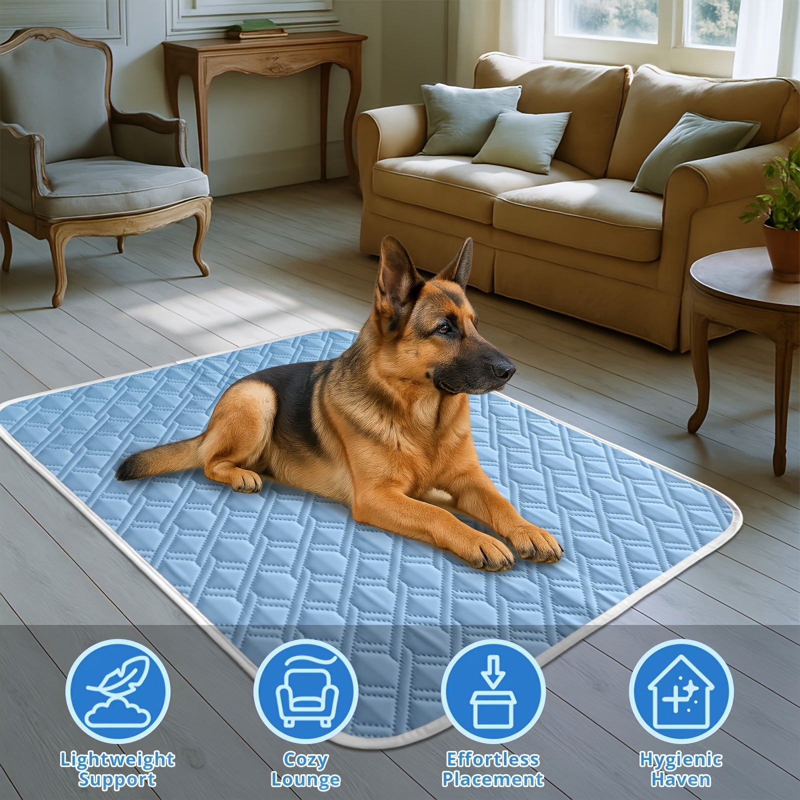 Extra-large Pet Cooling Pad - Super Soft Sweat-absorbing Surface | Instant Cooling Throughout the Day for Comfort | Keep Your Pet Cool All Summer! - Suitable for Small, Medium and Large Cats and Dogs, with 5 Sizes to Choose From