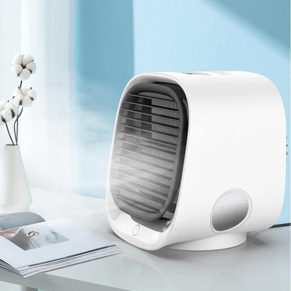 Compact USB-Powered Air Cooler and Humidifier for Any Space