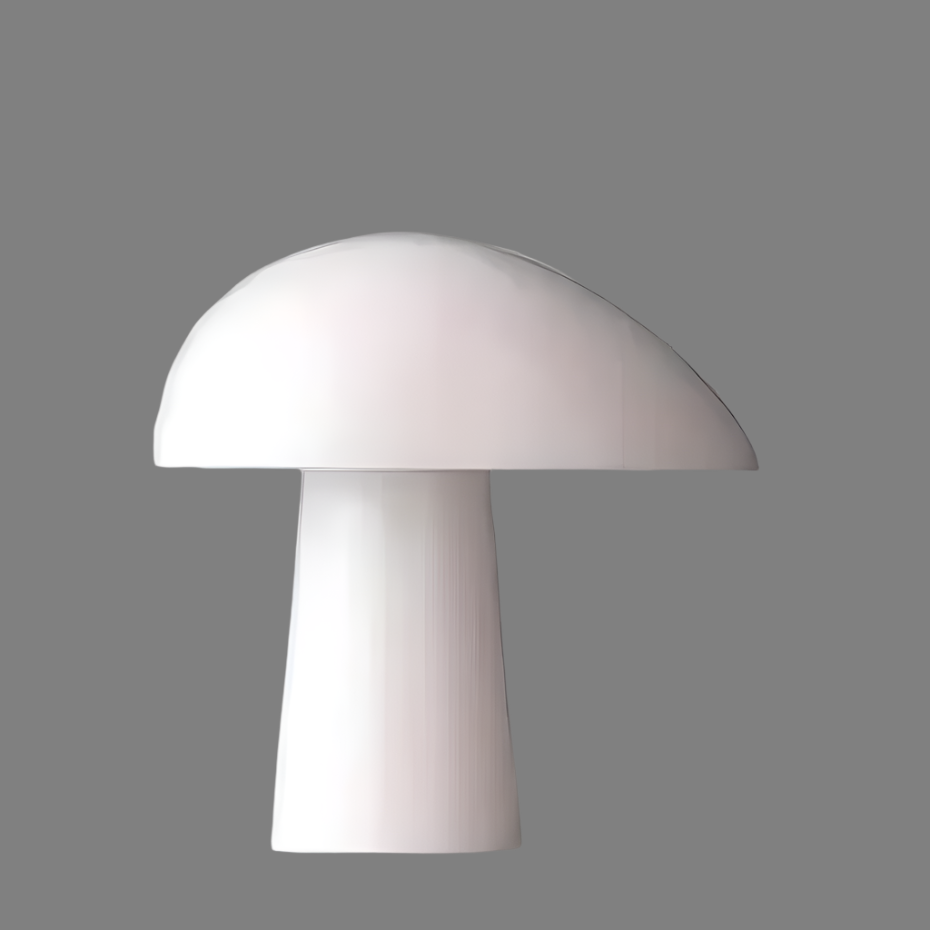 Haven Glow Mushroom Lamp with Natural Wood Finish