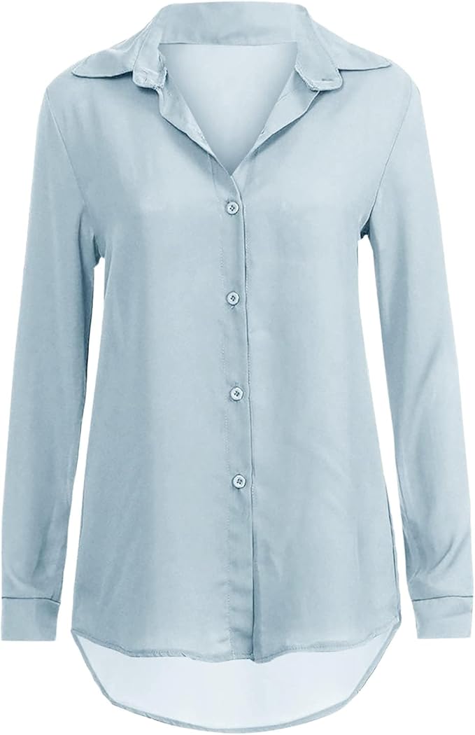 Women's Blouse | Elegant Chiffon Fabric | Versatile Long-Sleeve Design | Comfortable Fit