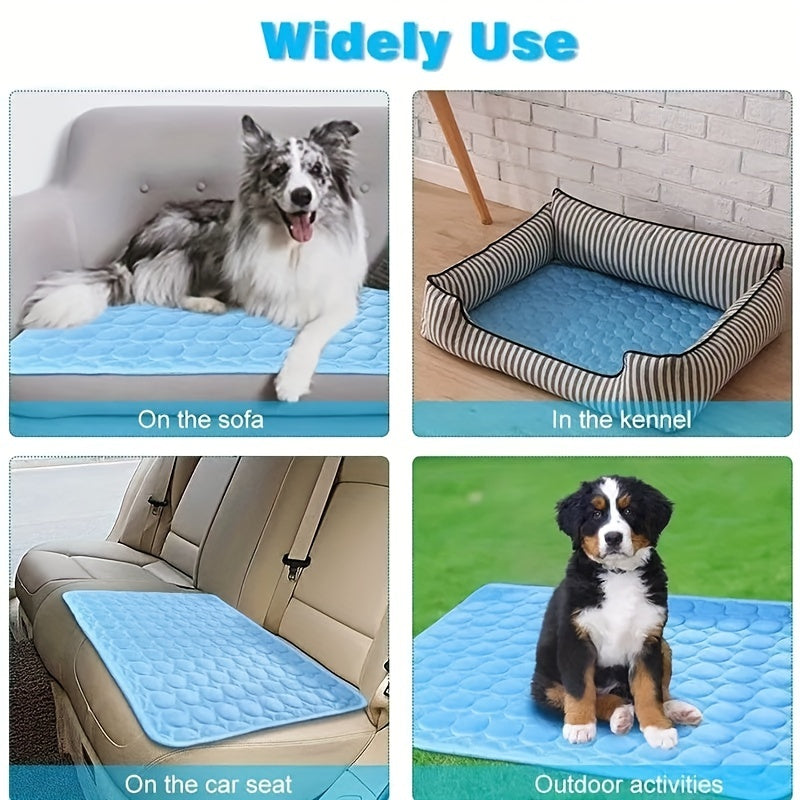 Cooling Mat for Dogs And Cats: Breathable, Washable Pet Bed with Polyester Fiber Filling, Ideal for Summer, Car Seat And Small House Covers, Dog Cooling Mat