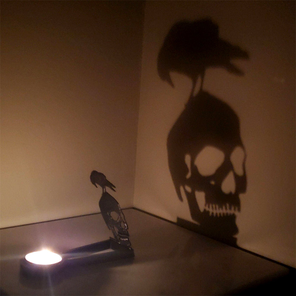 Halloween Metal Candle Holder Decorative Pumpkin Skull Design