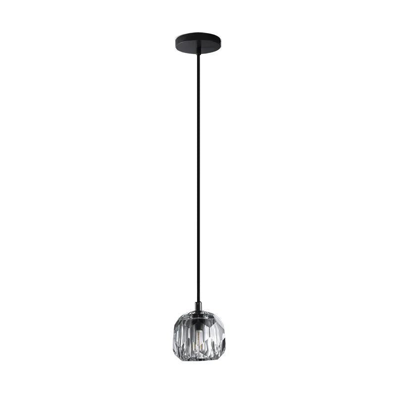 Liora — Handcrafted Crystal and Brass Pendant Light with Adjustable Design