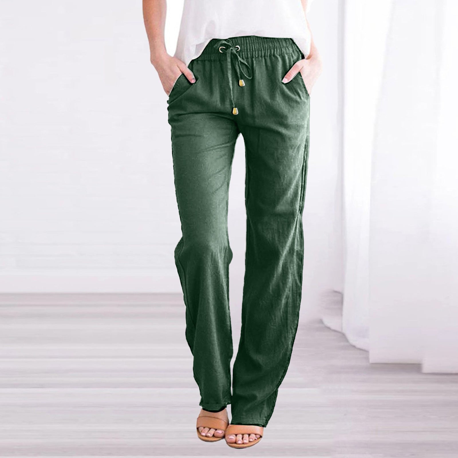 Women’s Casual Pants | Lightweight & Breathable Fabric | Elastic Waistband & Drawstring | Sustainable Design