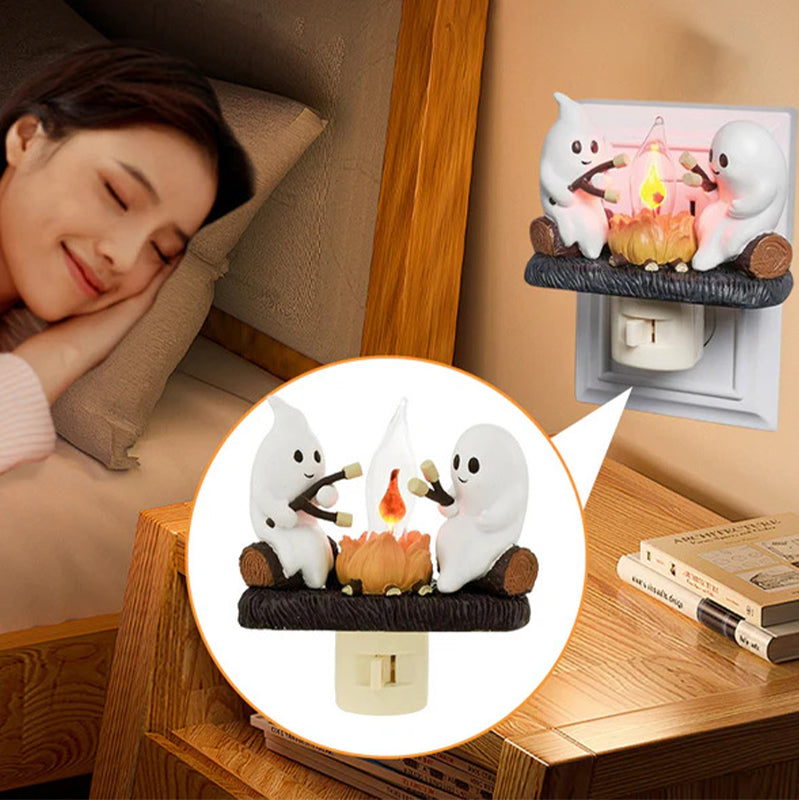Halloween LED Flame Lamp with Realistic Flickering Campfire Effect