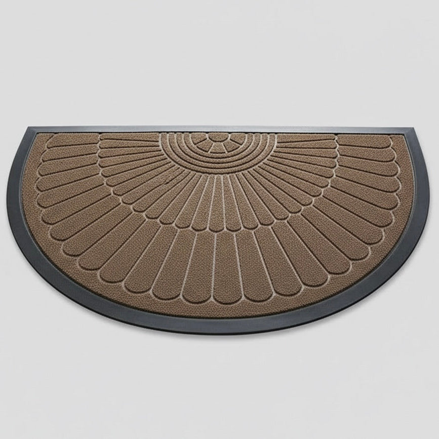 Non-Slip Rubber Backed Half-Round Entry Mat