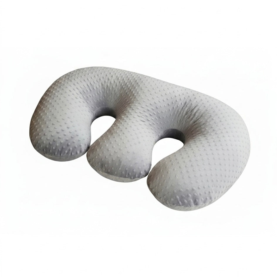 Ergonomic Twin Nursing Pillow for Tandem Feeding with Washable Cover