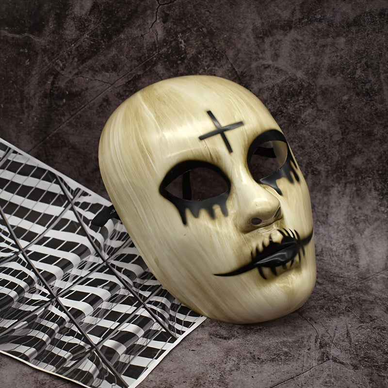 Thickened Durable Plastic Halloween Horror Mask for Spooky Costume Fun